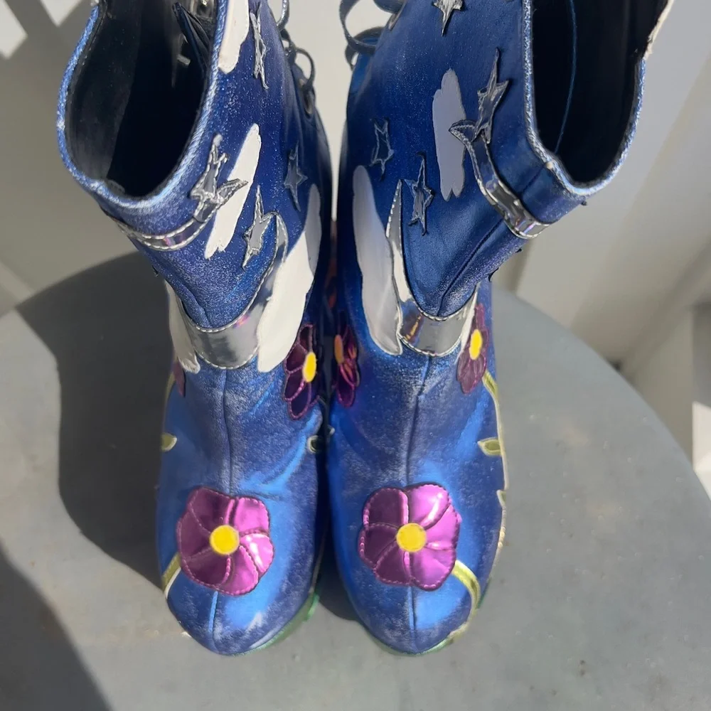 Colorful, 70's Glam Rock Inspired Platform  Boots - Picture 5 of 6